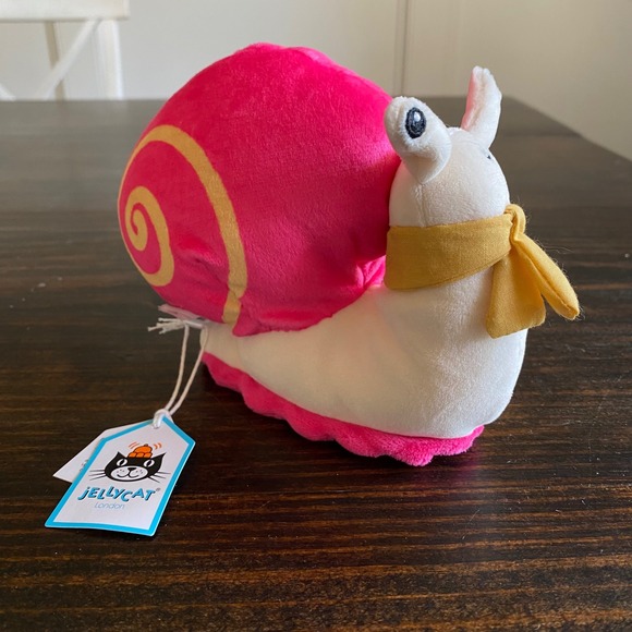 Jellycat Pink ESCARFGOT Snail Plush Toy NWT RETIRED RARE NEW WITH TAGS HTF - Picture 1 of 7